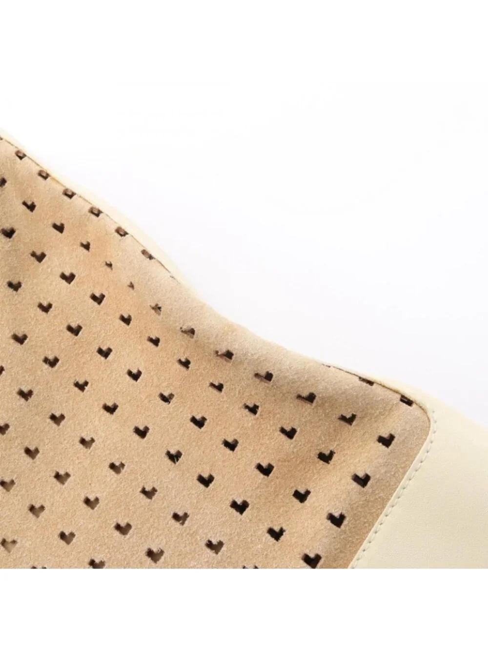 Loewe Shoulder Bag Perforated Brown Ivory Suede Leather Anagram